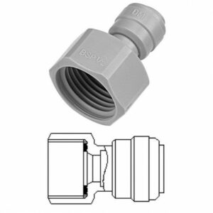 Terminale diritto femmina Ø tubo - filetto BSP (Tipo Piatto) 1/2" x 1/2 - AFAB0707F