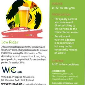 Lievito WHC LABs  - Low Rider 500 g.